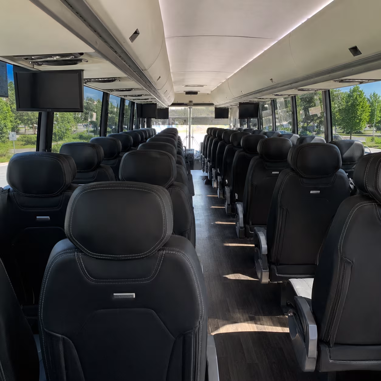 decatur charter bus rental interior
