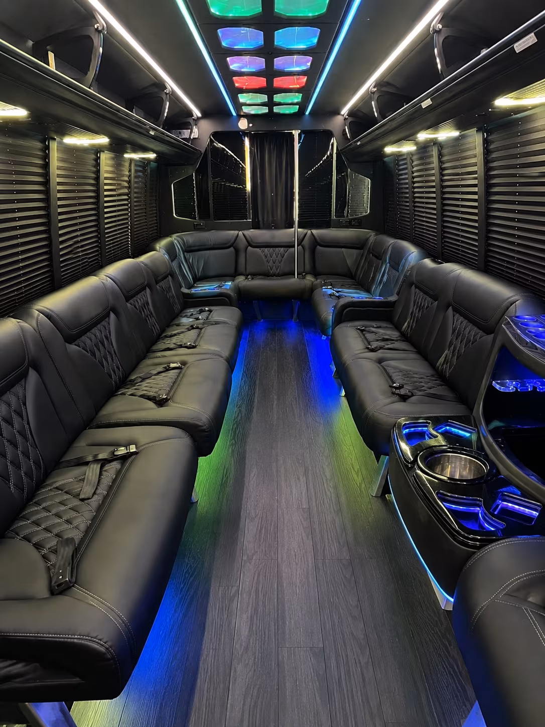 dothan 20 passenger party bus interior
