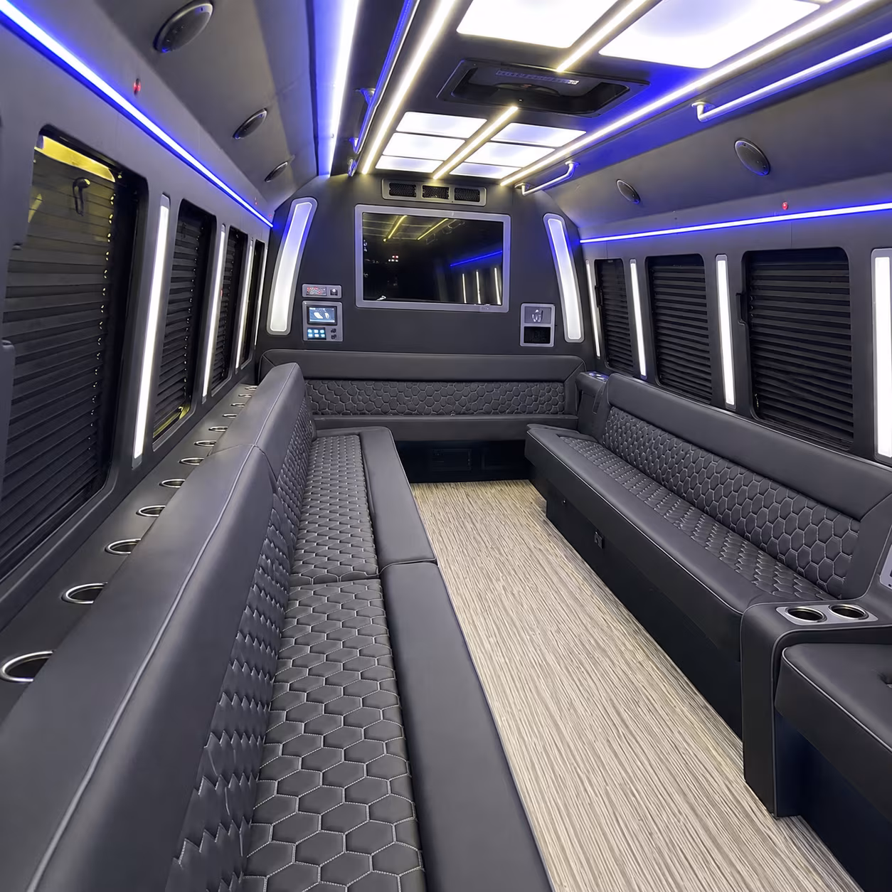 dothan 40 passenger party bus inside
