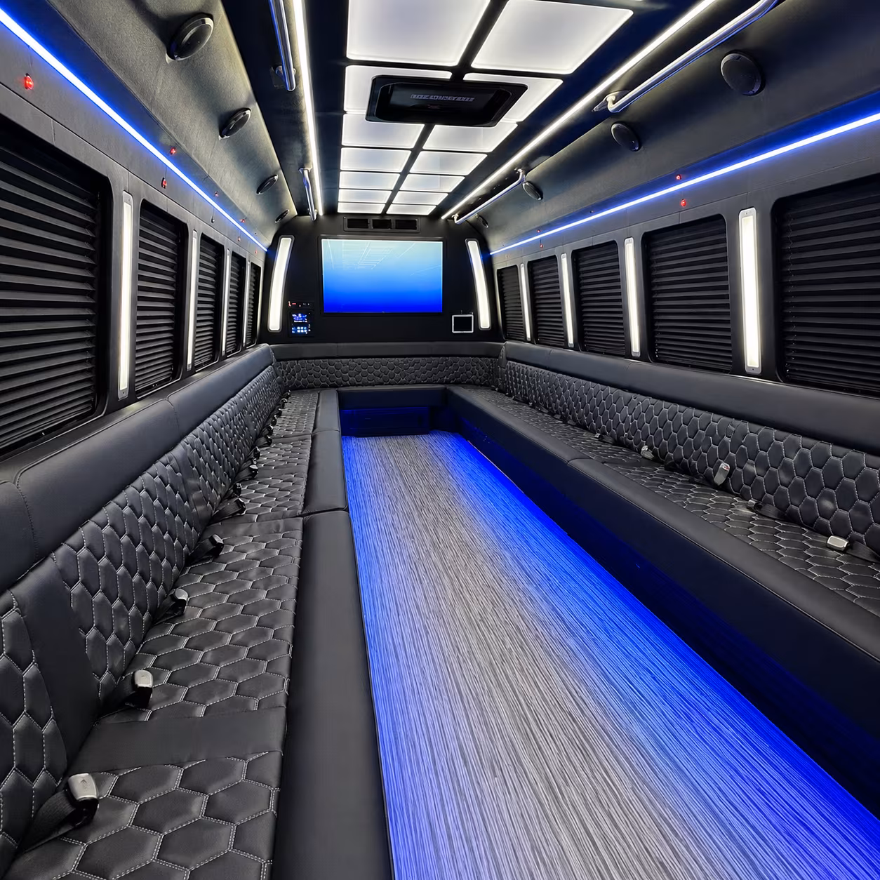 dothan 50 passenger party bus inside