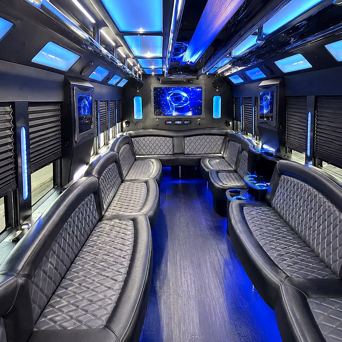 dothan 50 passenger party bus interior