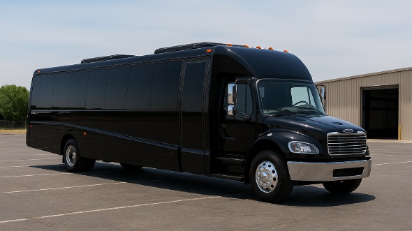 Exterior of Charter Bus Company Huntsville's 15 Passenger Minibus in Huntsville