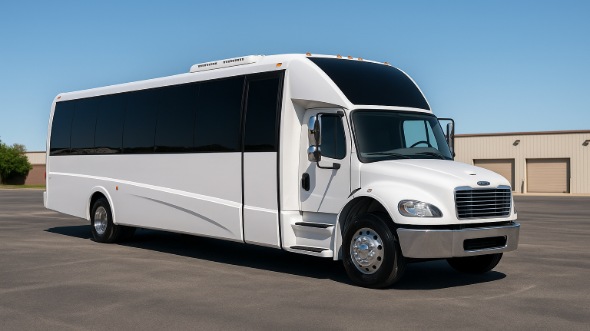 Exterior of Charter Bus Company Huntsville's 18 Passenger Minibus in Huntsville