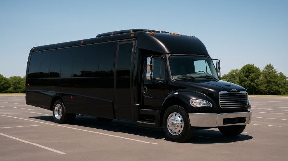 Exterior of Charter Bus Company Huntsville's 20 Passenger Mini bus in Huntsville