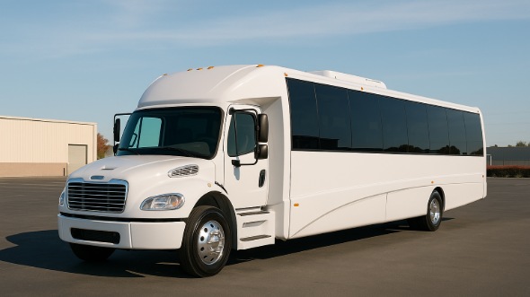 Exterior of Charter Bus Company Huntsville's 28 Passenger Mini bus in Huntsville