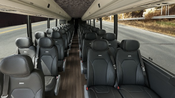 Interior of Charter Bus Company Montgomery's 30 Passenger Minibus in Montgomery