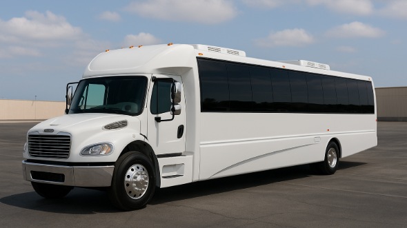 Exterior of Charter Bus Company Huntsville's Party Bus in Huntsville
