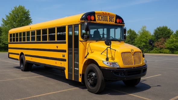 Exterior of Charter Bus Company Huntsville's School Bus in Huntsville